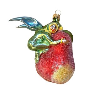 Christmas Ornament Elf on a Pear