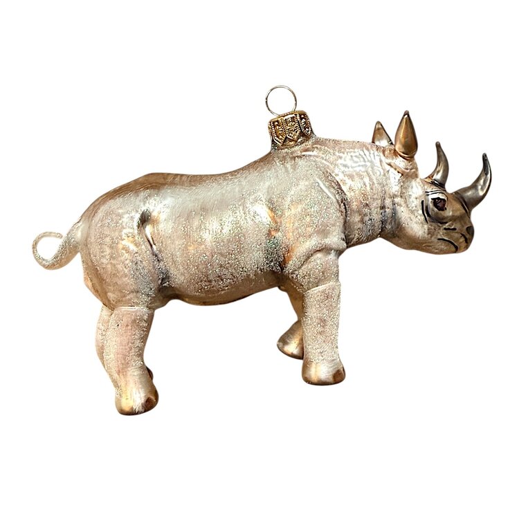 Christmas Ornament White Rhino