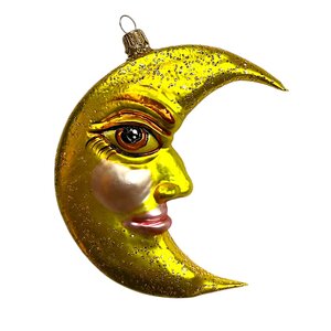 Christmas Decoration Half Moon Yellow