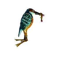 Christmas Decoration Clip Kingfisher with Fish