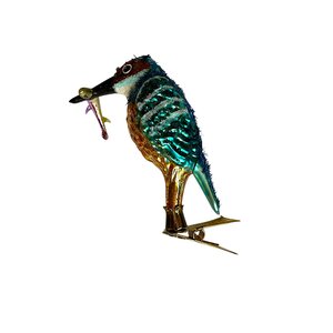 Christmas Ornament Kingfisher with Fish