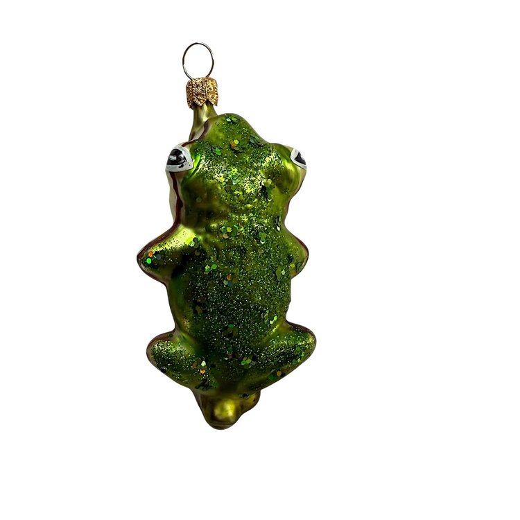 Christmas Ornament Frog on a Small Branch