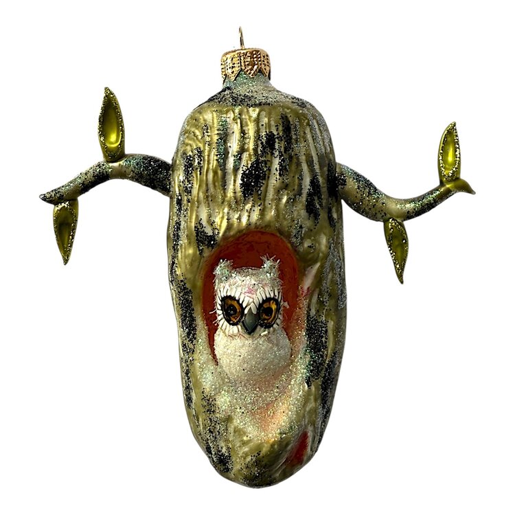 Christmas Ornament Little Owl in Birch