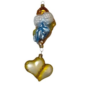 Christmas Ornament Angel with Little Hearts