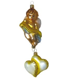 Christmas Decoration Angel with Little Hearts