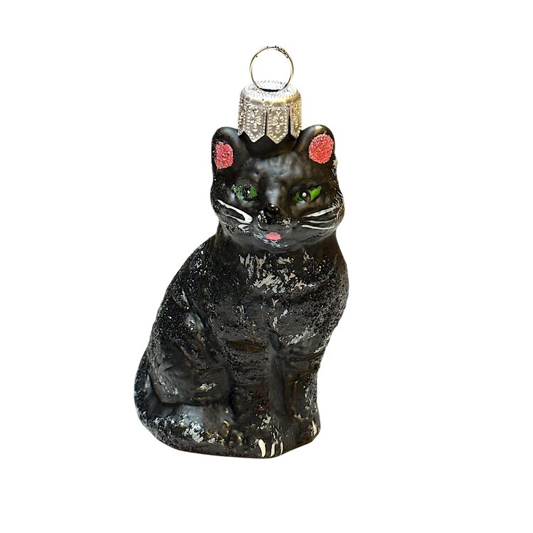 Kerstbal Klein Zwart Katje