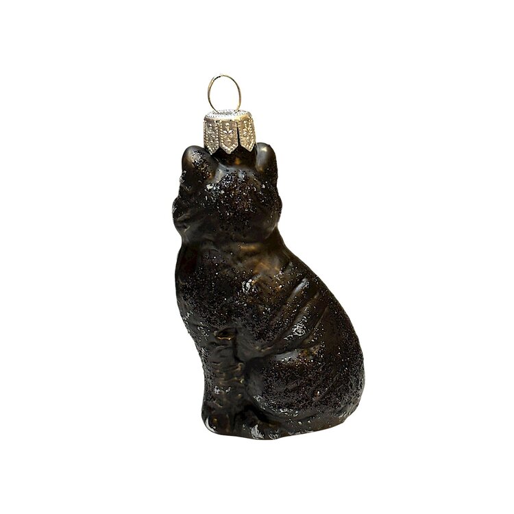 Kerstbal Klein Zwart Katje