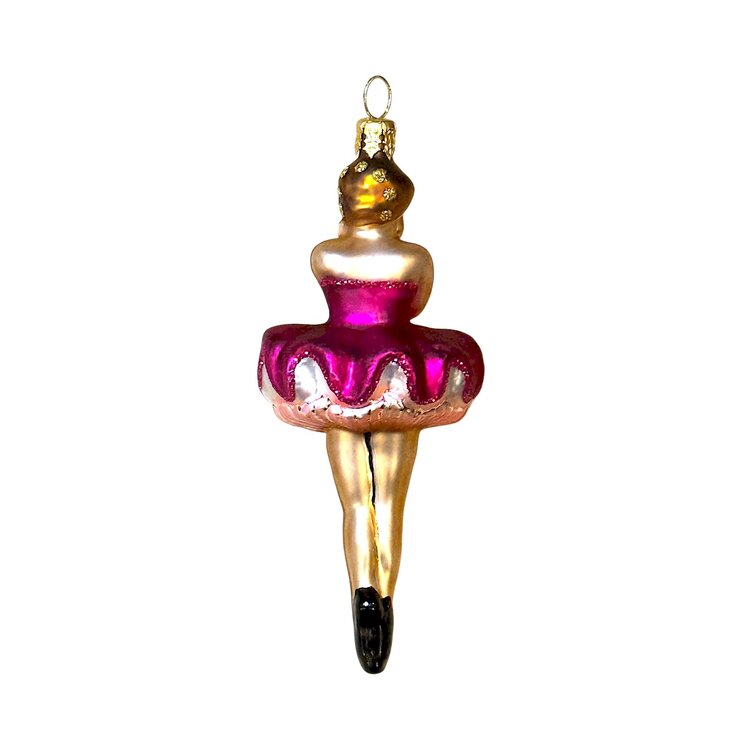 Kerstbal Kleine Roze Ballerina