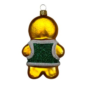 Kerstbal Koekenmannetje Groen Jasje