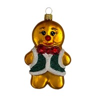 Christmas Decoration Gingerbread Man Green Jacket