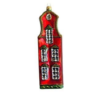 Christmas Ornament Little House Red