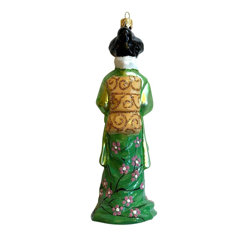 Christmas Ornament Geisha Green