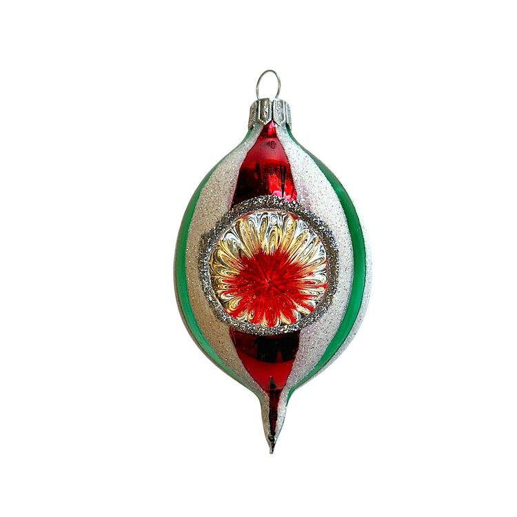 Kerstbal Reflector Klein Rood-Groen