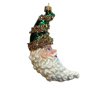 Kerstbal Santa Maan Klassiek Groen