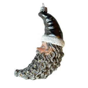 Kerstbal Santa Maan Klassiek Grijs