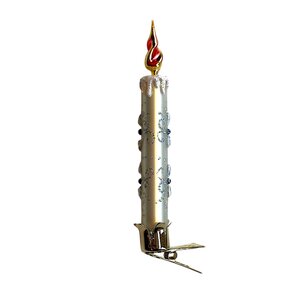 Christmas Ornament Classic Candle Ice White