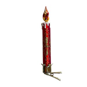 Christmas Ornament Classic Candle Red
