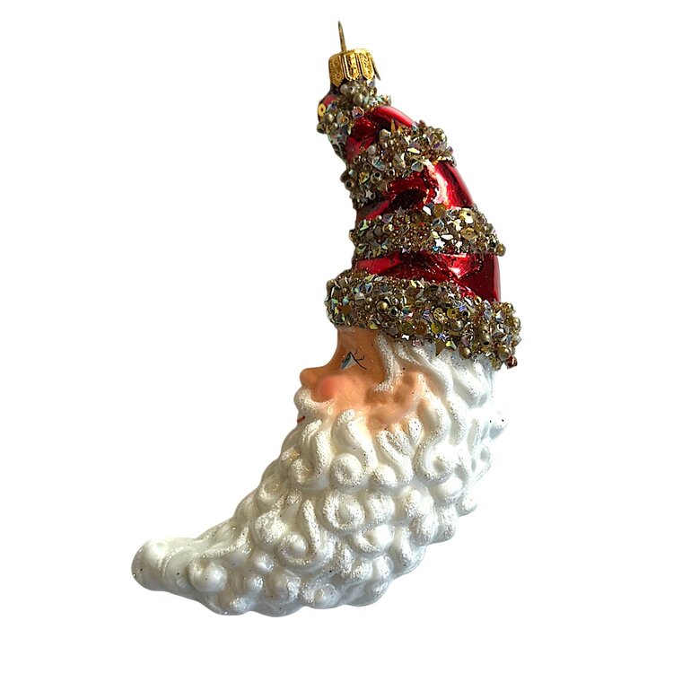 Christmas Ornament Santa Moon Classic Red