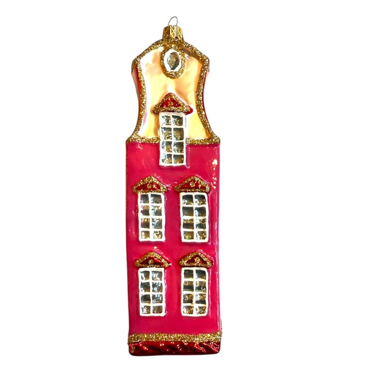 Christmas Ornament Little House Pink