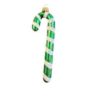Christmas Ornament Candy Cane Green-White