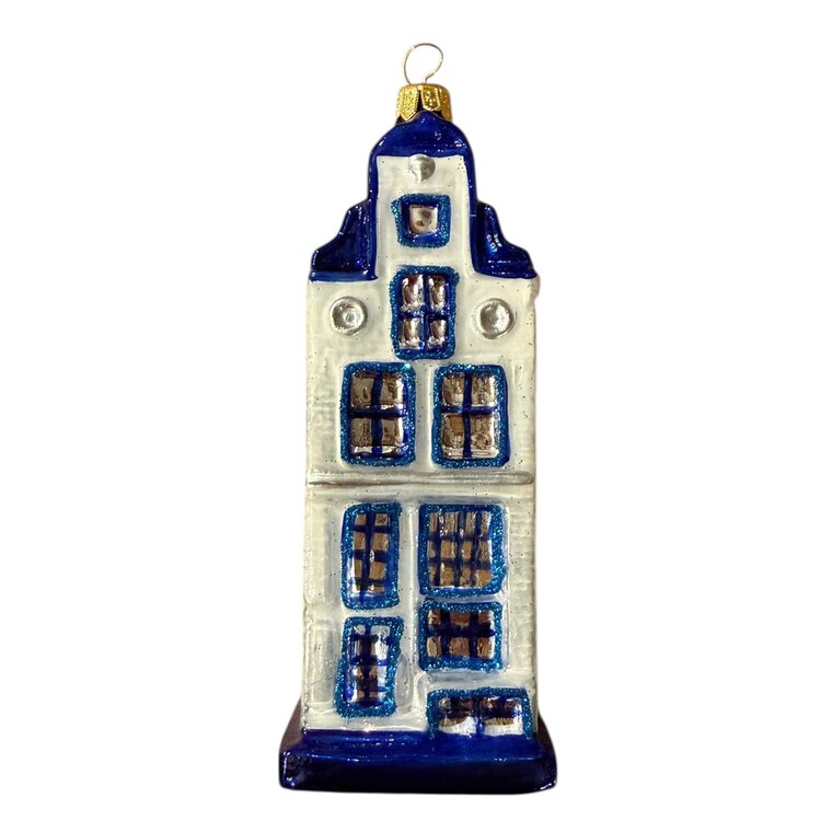 Kerstbal Grachtenpand Delft