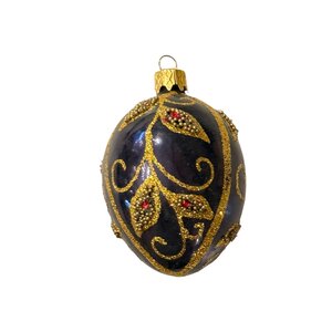 Kerstbal Fabergé Paasei Noir