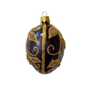 Kerstbal Fabergé Paasei Noir