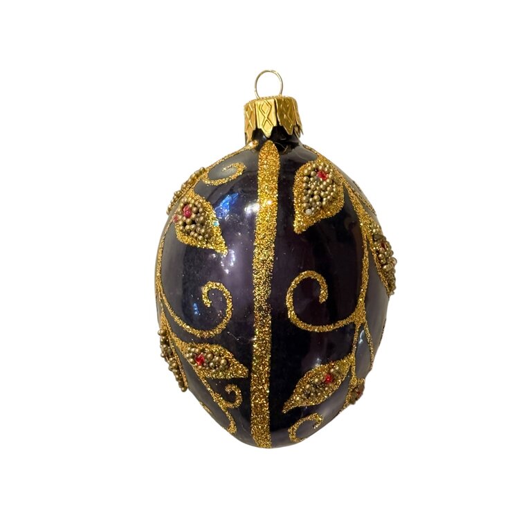 Kerstbal Fabergé Paasei Noir
