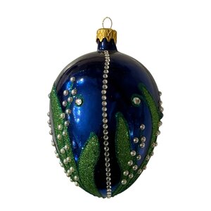 Kerstbal Fabergé Paasei Large Blauw