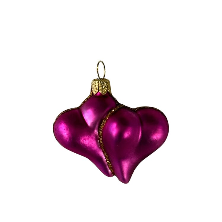 Christmas ornament double heart