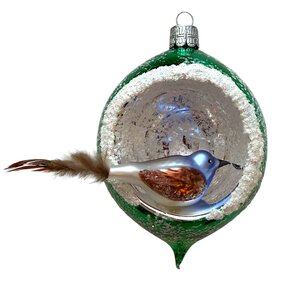 Christmas Decoration Bird in a Reflector