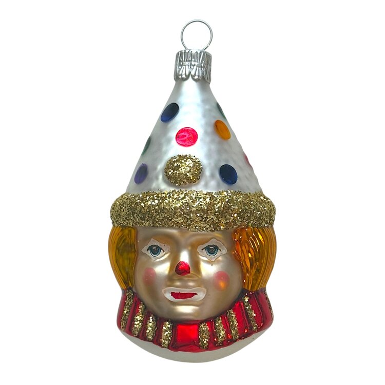 Kerstbal Clown Gezichtje
