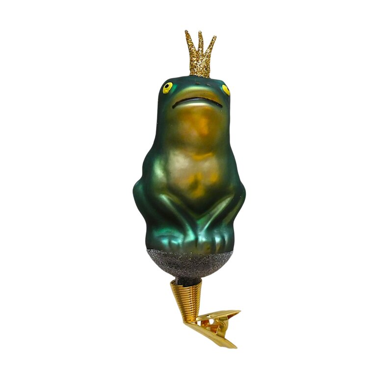 Christmas Decoration Frog Prince with Crown