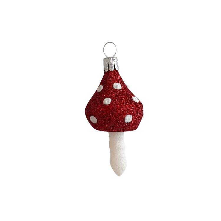 Christmas Ornament Little Mushroom Glitter