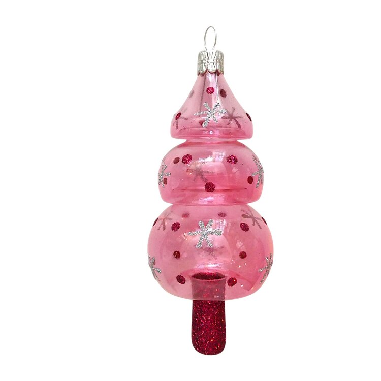 Kerstbal Dennenboom Retro Roze