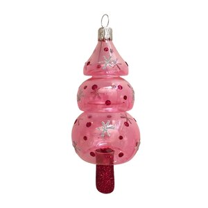 Kerstbal Dennenboom Retro Roze