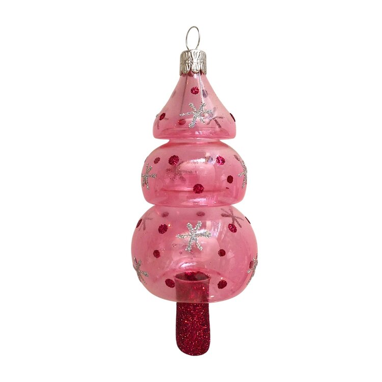 Kerstbal Dennenboom Retro Roze