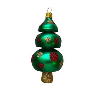 Kerstbal Dennenboom Retro Bol