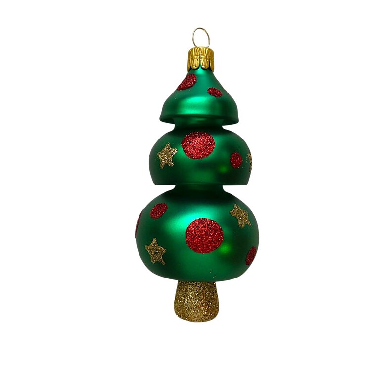 Kerstbal Dennenboom Retro Bol