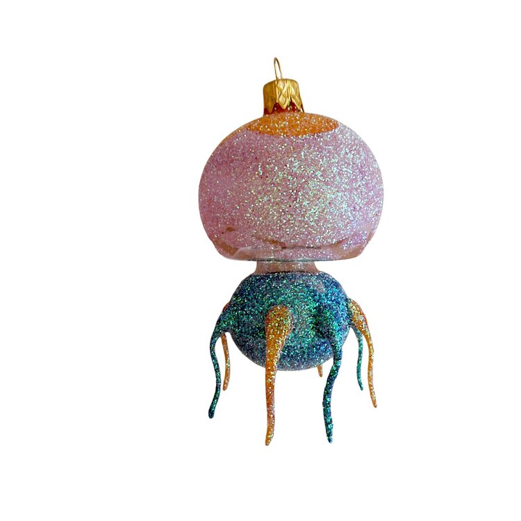 Christmas Ornament Jellyfish Pink-Blue