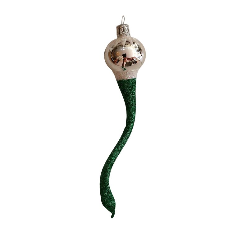 Christmas Ornament Happy Worm Green