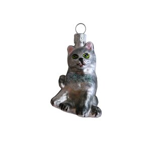 Christmas Ornament Kitten Grey
