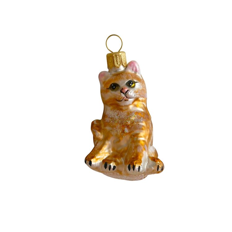Christmas Ornament Kitten Red