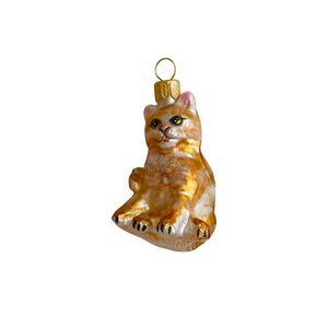Kerstbal Kitten Rood