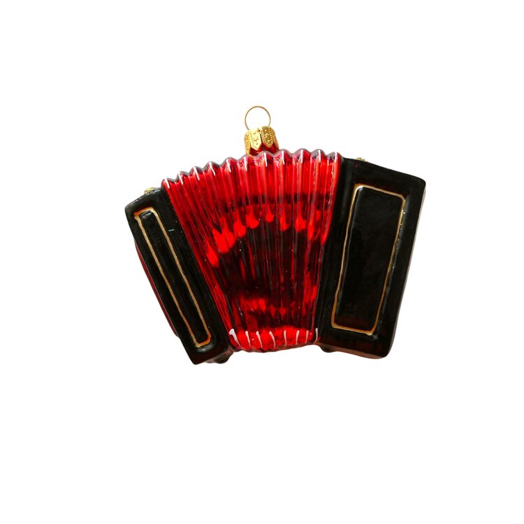 Christmas Ornament Red Accordion