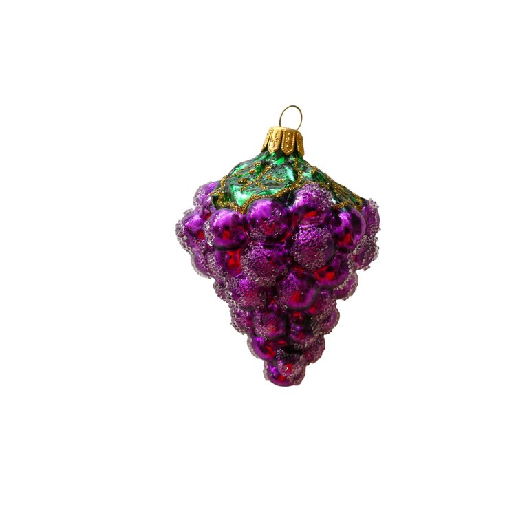 Christmas Ornament Little Bunch of Grapes Frosted