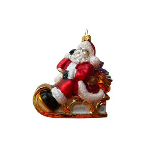 Christmas Ornament Santa on a Little Sleigh