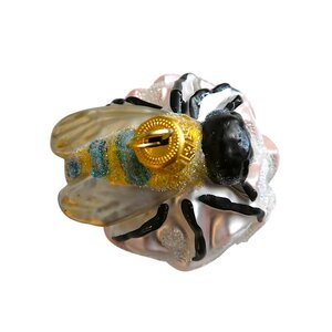 Christmas Ornament Honeybee on a Flower