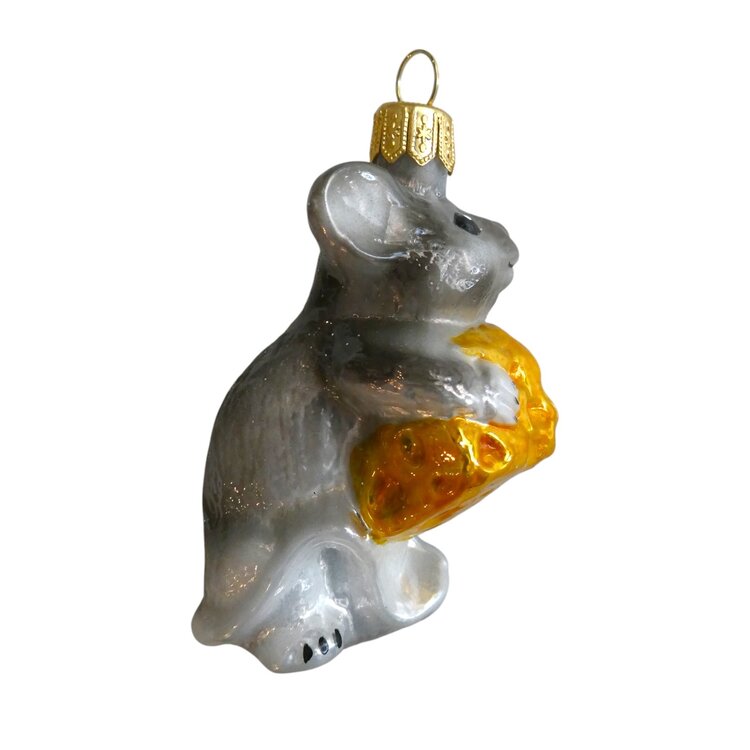 Christmas Ornament Little Mouse with Cheese