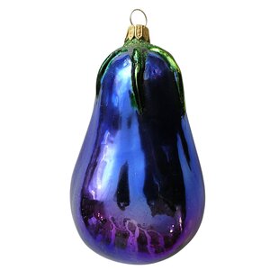 Kerstbal Aubergine Half